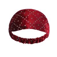 Bandeau large élastique antidérapant en sequins unis pour femme, idéal pour le sport, le yoga, et comme accessoire polyvalent pour cheveux.