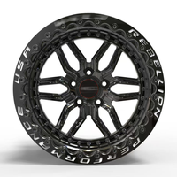 Jantes AX Drag Wheels 17x12 17x10 15x10 Chrome Noir Véritables Jantes Beadlock 5x115 5x114.3 pour Dodge Charger Hellcat Widebody Challenger
