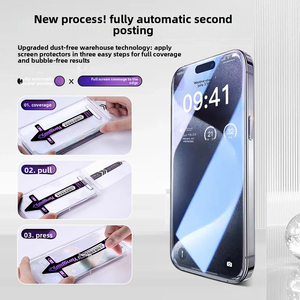 กล่องมายากลติดตั้งง่ายชุดติดตั้งอุปกรณ์ป้องกันหน้าจอ HD ปราศจากฝุ่นกระจกนิรภัยสำหรับ IPhone17รุ่น16 15 <span class=keywords><strong>PRO</strong></span> <span class=keywords><strong>MAX</strong></span> - Product Image 3