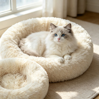 Lit pour chien et chat, solide, luxueux, moderne, forme élégante, amovible, lavable en machine, rembourrage en polyester durable, confortable, toutes saisons