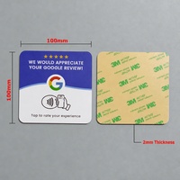 Carte de visite NFC NTAG215 personnalisée pour avis Google (PVC étanche) pour affichage de commentaires en magasin, salon, restaurant et entreprise