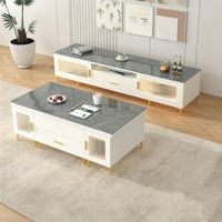 Table basse moderne multifonctionnelle relevable et pliable 2-en-1, table à manger combinée pour salon, OEM ODM