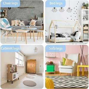 Limpar Protetores De Tapete De Plástico Transparente Rodízios Spiked Móveis De Borracha Confortável Copos para Sofás Móveis De Proteção - Product Image 4