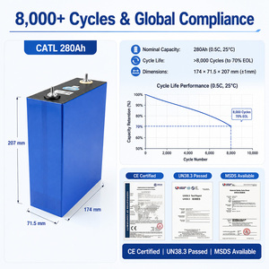 بطارية CATL LiFePO4 سعة 280 أمبير ساعة 3.2 فولت 896 واط ساعة خلية منشورية للمركبات الترفيهية والقوارب والكرفانات ونظام تخزين الطاقة الشمسية خارج الشبكة توصيل سريع - Product Image 6