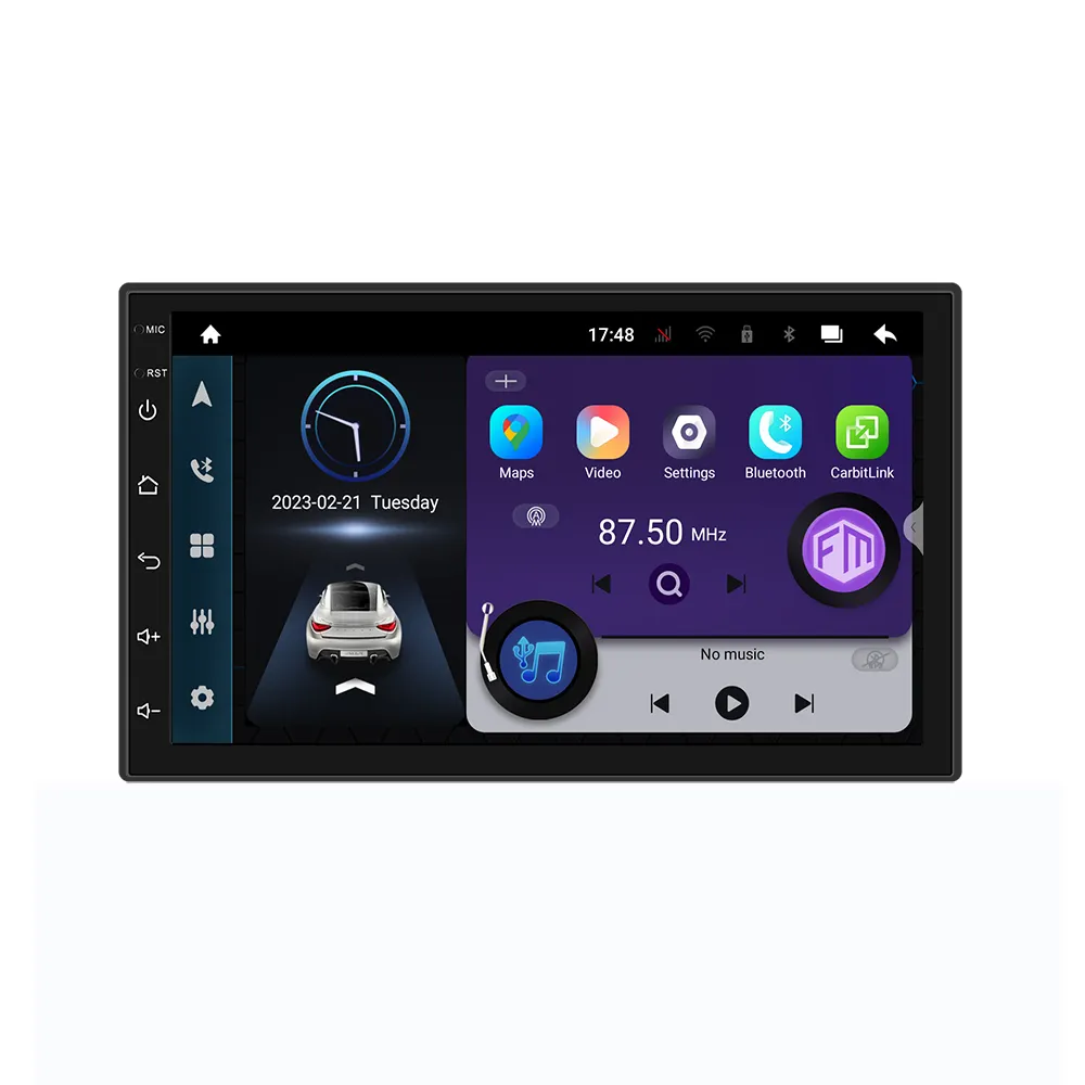 2023 New 7 inch android 10 carplay 4+64G BT 5.0 Car Console HD 1 DIN AM FM Radio for Universal Car model
