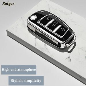 Housse de protection pour <span class=keywords><strong>clé</strong></span> de voiture en TPU souple pour <span class=keywords><strong>Audi</strong></span> <span class=keywords><strong>A3</strong></span> A4 A5 A6 A7 Q3 Q5 S6 B6 B7 B8 C6 <span class=keywords><strong>8P</strong></span> 8V 8L TT RS, <span class=keywords><strong>coque</strong></span> de protection FOB, accessoires automobiles - Product Image 3
