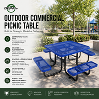 L'acier extérieur commercial de parcs 46 pouces place des tables de pique-nique pour des rues des Etats-Unis