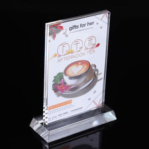 Soporte de exhibición de plástico transparente para menú de restaurante, soporte de acrílico personalizado, A5, A4, 8,5x11, venta al por mayor - Product Image 4