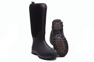 Đầu Gối Màu Đen Cao Neoprene Thép Không Thấm Nước Ngón Chân Mưa Wellies Wellington Cao Su Câu Cá Săn Bắn Vườn Nông Nghiệp Khởi Động Cho Nam Giới - Product Image 3