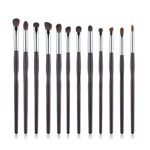 12 pcs Professional Make Up Brushes Beauty Oval 8 Pcs Mini Travel Porthable Soft Eyeliner Makeup Brush Big Set Soft Inside Brus