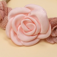 Bandeau élastique à fleurs rose mignon pour bébé fille, bandeau élastique pour nouveau-né et enfant, accessoire pour cheveux doux pour bébé