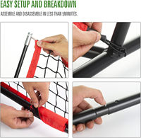 Filet d'entraînement pliable portable pour le football avec 4 poches cibles 6x6 pieds pour l'entraînement au baseball et au golf