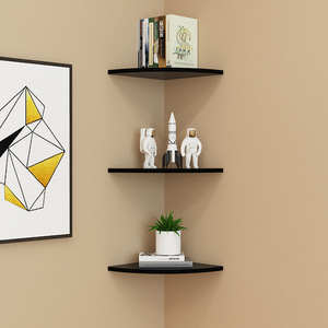 Corner Wall <b>Shelf</b> Multi Layer Storage Polygon Shape Panel Material Wall Mounted Type For Kitchen <b>Bedroom</b> Living Room Neatening - Product Image 3