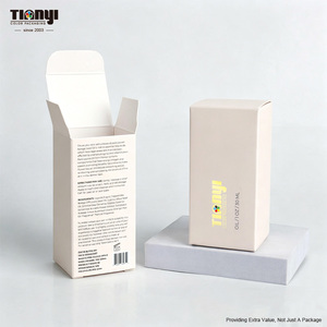 กล่องกระดาษพับได้พิมพ์ลายตามสั่งคุณภาพสูง |   บรรจุภัณฑ์รักษ์โลกสำหรับน้ำมันบำรุงผิวหน้า เซรั่ม เครื่องสำอาง และผลิตภัณฑ์ดูแลผิว - Product Image 1