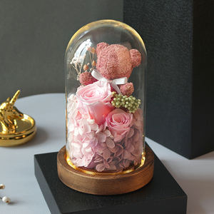 Rosas preservadas en cúpula <span class=keywords><strong>de</strong></span> cristal para jóvenes, flores, venta al por mayor - Product Image 5