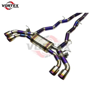 Escape Catback VORTEX Grado 5 Ti Valvetronic para BMW M5 G90 4.4T S63 V8 2024+ Puntas Quemadas Arcoíris Tubo en X - Product Image 6