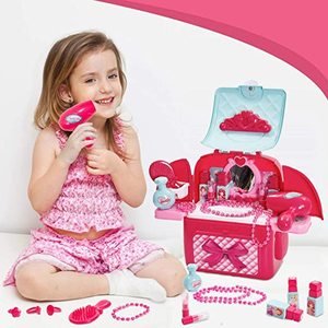 Ragazze Pretend Gioca Set di Trucco con Rosa Zaino <span class=keywords><strong>per</strong></span> Le Bambine Regalo Di Compleanno di bellezza make up kit <span class=keywords><strong>per</strong></span> le ragazze - Product Image 3
