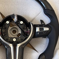 Volant en cuir et fibre de carbone personnalisé pour BMW M3 M5 F01 F20 F22 F25 F31 F30 F10 F32 E70 E81 E82 E90 E9 X3 F15 X1 X2