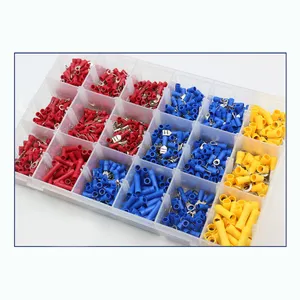 1200pcs Round Type Fork Type Terminal Assortment Kit Electrical Wire Connectors Insulated Wire Crimp Terminals For Car