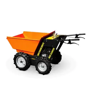 Máy móc làm vườn mini Dumper tự tải bánh xe tải Dumper CE phê duyệt 300kg Máy kéo mini xăng/động cơ diesel