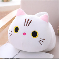 Oreiller long en forme de chat, jouet en peluche pour chaton, grande taille, noir, blanc, gris, oreiller de sommeil pour chat, coussin, gros yeux, poupée en peluche