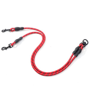 Naylon halat çift köpek tasma kayma kurşun 360 döner hiçbir arapsaçı çift yürüyüş tasma şok emici yansıtıcı Bungee tasma <span class=keywords><strong>2</strong></span> köpekler için - Product Image 5