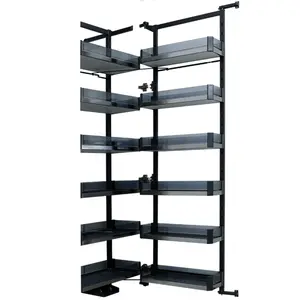 Hoge Kast Pull Mand 4-Tier Keuken Open Deur Opslag Houders & Rekken Multi-layer Kast Ingebouwde in Plank/Rack