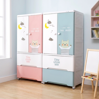 Armoire de rangement multifonctionnelle en plastique HAIXIN pour bébés et enfants, vente en gros