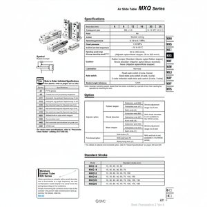 SMC Pneumatics Air Slide Table (Tabla de deslizamiento de aire) - Product Image 1