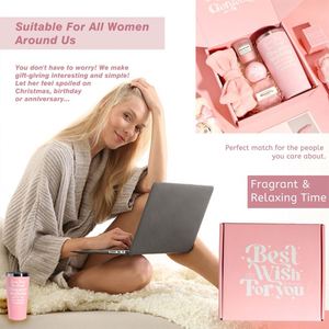 Custom logo Promotional Cute pink Series Big <b>Cup</b> Straw Brush Eye Mask Bathing Set for New Year Christmas Festival Wedding Gifts - Product Image 4