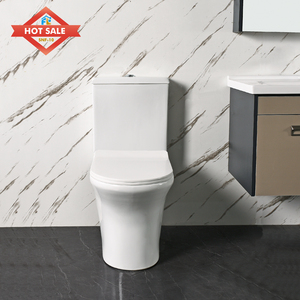 <span class=keywords><strong>WC</strong></span> en céramique moderne à deux pièces, à chasse d'eau par lavage, pour projets hôteliers, avec outil de fermeture carrée - Product Image 3