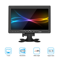 7 pouces LCD moniteur appui-tête Portable HD VGA LCD écran de voiture pour Pc/mac Mini/tv/caméra/jeu IPS 1024X600 prise en charge AV vidéo CN;GUA