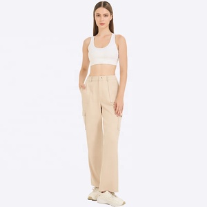 <span class=keywords><strong>Pantalon</strong></span> cargo pour femmes personnalisé en usine <span class=keywords><strong>pantalon</strong></span> utilitaire de danse droite décontracté pour dames - Product Image 4