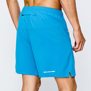 XIANGYU Short de gymnastique athlétique pour hommes décontracté <span class=keywords><strong>bleu</strong></span> Polyester taille élastique Short de course avec poches pantalon court à motif solide - Product Image 2