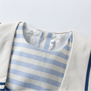 Robes d'été pour bébé fille col en voile rayé frère soeur jumeaux vêtements assortis garçons ensemble de vêtements espagnols robes pour enfants - Product Image 2