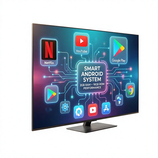 55 Inch 4K Ultra HD Smart LED TV LCD Display Voice Remote Hotel Entertainment Screen