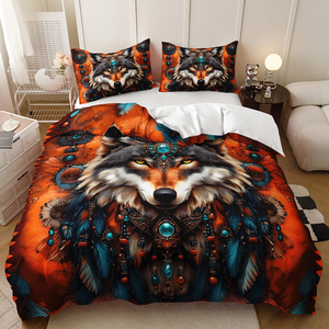 Ensemble de housse de couette en polyester écologique avec motif animal et feuillage imprimé en 3D, pour le <span class=keywords><strong>camping</strong></span> en plein air et l'utilisation en hôtel/hôpital - Product Image 5