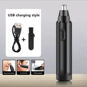 Popular Painless Electric Nose Trimmer Usb Rechargeable Beard Nose Ear Hair Trimmer