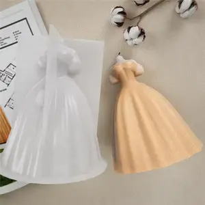 Y2531 DIY Epoxy Resin Silicone Mold Wedding Dress Candle Wax Mold