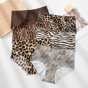 गर्म यूरोप बड़े आकार की महिलाओं के अंडरवियर बर्फ रेशम सहज तेंदुए सेक्सी महिला उच्च कमर कूल्हे उठाने वाली टिकाऊ ब्रिकी - Product Image 2