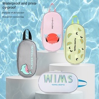 Sac de natation portable, trousse de toilette spécifique à la natation, pochette étanche en PVC à motif de dessin animé, sac de sport et de fitness à ouverture facile