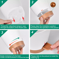 Deepbang – Pots en plastique à arrosage automatique, Pots de fleurs et jardinières modernes, Pot de plantes paresseux, vente en gros