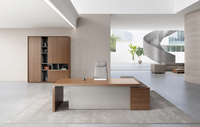 Bureau de direction à la mode Bureau de direction Table de bureau de direction de luxe Mobilier de bureau Ensemble de bureau commercial