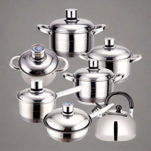 Ensemble de woks en acier inoxydable de haute qualité, vente en gros d'usine, avec couvercle en verre, capacité 20L, compatible gaz et induction, ustensiles de cuisine - Product Image 5