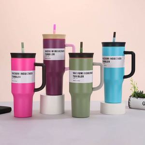 Cross-border New 40oz Fruit Cup 304 Stainless Steel <b>Double</b>-<b>wall</b> Vacuum Insulated Travel <b>Mug</b> Straw 6-12hr Thermal Cold Anti-Drop - Product Image 2