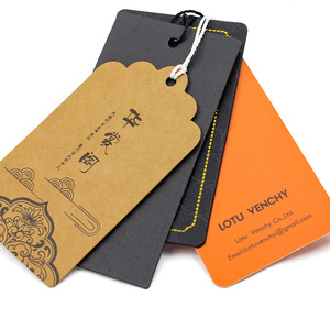 Étiquettes d'emballage d'usine luxe personnalisé brillant écologique vêtement en relief luxe carton vêtements boucle d'oreille ronde étiquette volante - Product Image 3