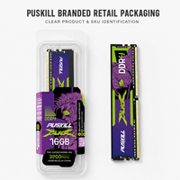 PUSKILL Mémoire de bureau DDR4 UDIMM à large bande passante 8 Go 16 Go 32 Go 3200 MHz 3600 MHz Module RAM DDR4 pour mise à niveau de PC de jeu