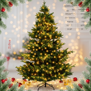 <span class=keywords><strong>Sapin</strong></span> <span class=keywords><strong>de</strong></span> Noël artificiel en cèdre PE <span class=keywords><strong>de</strong></span> haute qualité avec lumières LED blanc chaud intégrées (100-500 LED) et base stabilisée, 1,5-<span class=keywords><strong>3m</strong></span> - Product Image 4