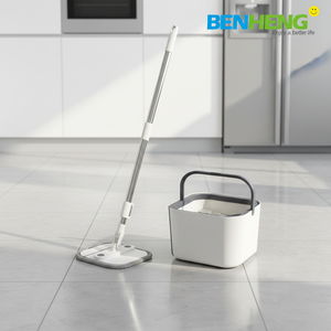 Serpillère plate en microfibre à essorage automatique haute efficacité avec seau auto-essorant 360° – Grande Vente en Russie °   Nettoyeur de <span class=keywords><strong>sol</strong></span> rotatif pour la <span class=keywords><strong>maison</strong></span> et le bureau - Product Image 1