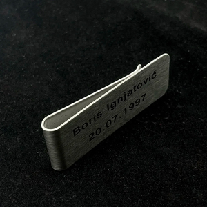 Clip para Billetes de Acero Inoxidable con Logotipo Grabado Personalizado al por Mayor, Porta Tarjetas de Crédito e Identificación, Clip para Dinero Dorado - Product Image 5